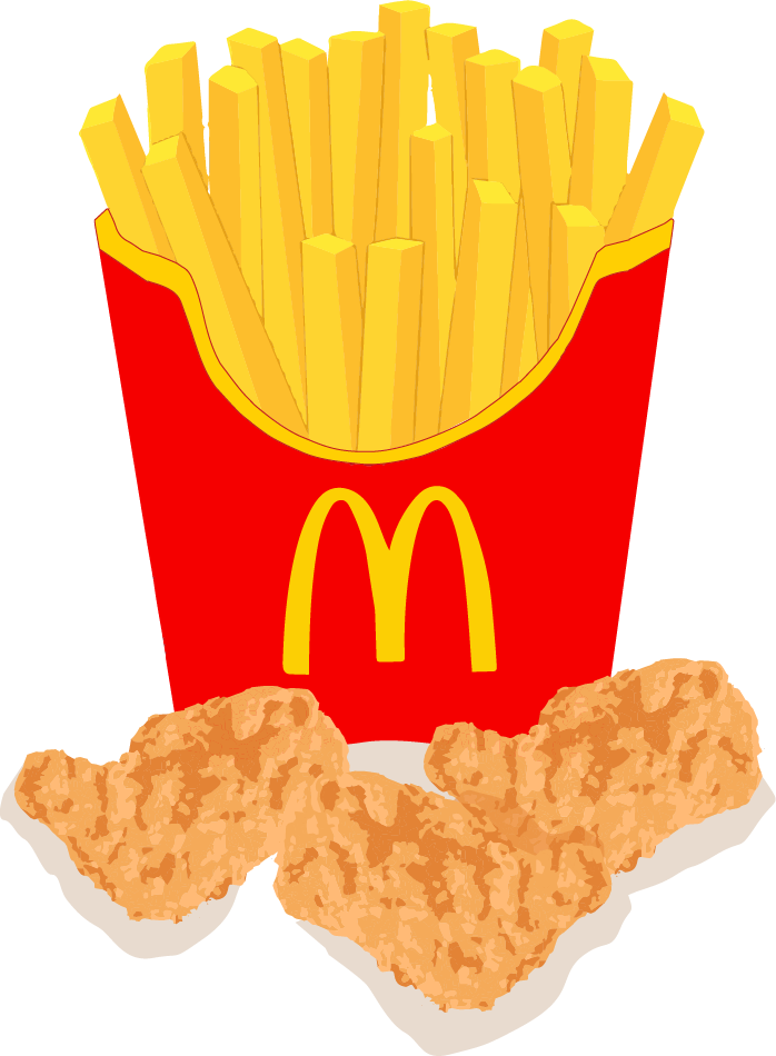 McDonalds Chicken Nuggets and Fries